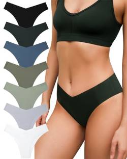 Levao 7er Pack Seamless Slips Damen Unterhosen Nahtlose Unterwäsche Atmungsaktive Hipster Panties Set Sexy Bikini Women's Knickers Invisible Damen Slips Mehrpack S-XL von Levao