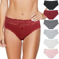 Levao Baumwoll unterwäsche Damen-Bikinihöschen Atmungsaktive Hipster-Slips Stretch-Unterhosen Multipacks S-XL von Levao