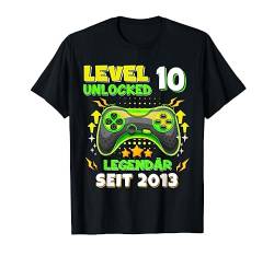 Level 10 Jahre Geburtstagsshirt junge Gamer 2013 Geburtstag T-Shirt von Level Up Birthday Awesome Gamer Level Unlocked