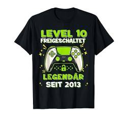 Level 10 Jahre Geburtstagsshirt junge Gamer 2013 Geburtstag T-Shirt von Level Up Birthday Awesome Gamer Level Unlocked