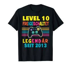 Level 10 Jahre Geburtstagsshirt junge Gamer 2013 Geburtstag T-Shirt von Level Up Birthday Awesome Gamer Level Unlocked