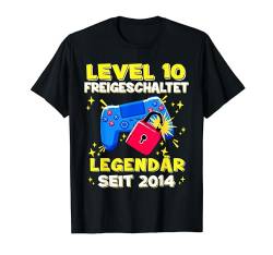 Level 10 Jahre Geburtstagsshirt junge Gamer 2014 Geburtstag T-Shirt von Level Up Birthday Awesome Gamer Level Unlocked