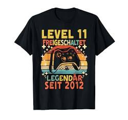 Level 11 jahre Geburtstagsshirt junge Gamer 2012 Geburtstag T-Shirt von Level Up Birthday Awesome Gamer Level Unlocked
