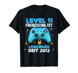 Level 11 jahre Geburtstagsshirt junge Gamer 2012 Geburtstag T-Shirt von Level Up Birthday Awesome Gamer Level Unlocked