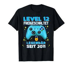 Level 12 Jahre Geburtstagsshirt junge Gamer 2011 Geburtstag T-Shirt von Level Up Birthday Awesome Gamer Level Unlocked