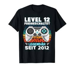 Level 12 Jahre Geburtstagsshirt junge Gamer 2012 Geburtstag T-Shirt von Level Up Birthday Awesome Gamer Level Unlocked