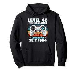 Level 40 Jahre Geburtstagsshirt Mann Gamer 1984 Geburtstag Pullover Hoodie von Level Up Birthday Awesome Gamer Level Unlocked