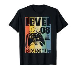 Level 8 Jahre Geburtstagsshirt junge Gamer 2015 Geburtstag T-Shirt von Level Up Birthday Awesome Gamer Level Unlocked