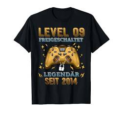 Level 9 Jahre Geburtstagsshirt junge Gamer 2014 Geburtstag T-Shirt von Level Up Birthday Awesome Gamer Level Unlocked