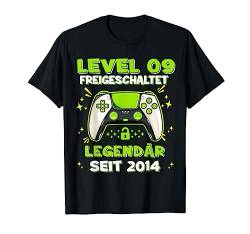 Level 9 Jahre Geburtstagsshirt junge Gamer 2014 Geburtstag T-Shirt von Level Up Birthday Awesome Gamer Level Unlocked