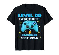 Level 9 Jahre Geburtstagsshirt junge Gamer 2014 Geburtstag T-Shirt von Level Up Birthday Awesome Gamer Level Unlocked