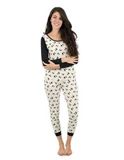 Leveret Damen Pyjama-Set, 2-teilig, 100 % Baumwolle, Größe XS - XL - - X-Small von Leveret