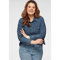 Levi's® Plus Jeansbluse ESSENTIAL WESTERN mit zwei Brusttaschen und Druckknöpfen von Levi's Plus