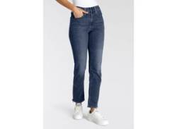 5-Pocket-Jeans LEVI'S "724 BUTTON SHANK" Gr. 26, Länge 30, blau (all zipped up) Damen Jeans 5-Pocket-Jeans mit Reisverschlussdetail am Saum von Levi's