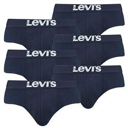 6er Pack Levis Men Solid Basic Brief Shorts Slip Herren Unterhose Pant Unterwäsche, Farbe:321 - Navy, Bekleidungsgröße:M von Levi's