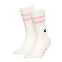 LEVIS Unisex Sport Stripe Crew Sock, pink Combo, 43/46 von Levi's