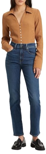 Levi's Damen 724™ High Rise Straight Jeans,Blue Wave Dark,27W / 28L von Levi's