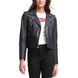 Levi's Damen Asymmetrische Motorradjacke Jacke aus Kunstleder, Schwarz, 32 von Levi's