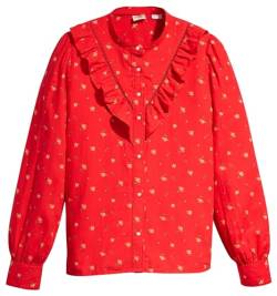 Levi's Damen Carinna Bluse, Nina Floral Script Red, XS - von Levi's