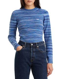 Levi's Damen Crew Rib Sweater Pullover Sweatshirt, Tonal Blue Space Dye Ldh9842a26, S von Levi's