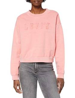 Levi's Damen Graphic Diana Crewneck Pullover Sweatshirt, Serif Outline Garment Dye Blush, XS von Levi's