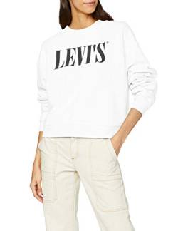 Levi's Damen Graphic Diana Crewneck Pullover Sweatshirt, White (90's Serif White+ 0000), L von Levi's