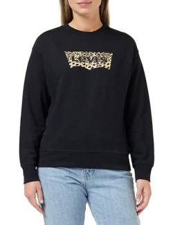 Levi's Damen Graphic Standard Crewneck Pullover Sweatshirt, Batwing Leopard Caviar, XS von Levi's