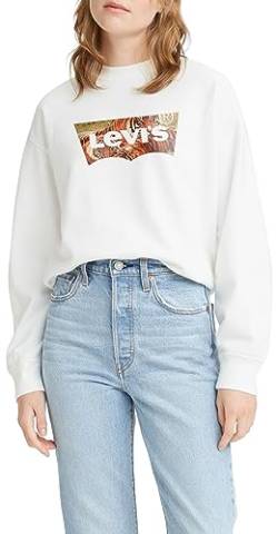Levi's Damen Graphic Standard Crewneck Pullover Sweatshirt, Batwing Tiger Bright White, L von Levi's