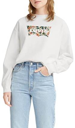 Levi's Damen Graphic Standard Crewneck Pullover Sweatshirt, Floral Batwing Logo Gardenia, XS von Levi's