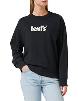 Levi's Damen Graphic Standard Crewneck Pullover Sweatshirt, Poster Logo Caviar, L von Levi's