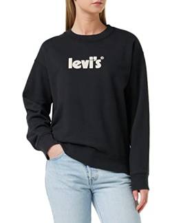 Levi's Damen Graphic Standard Crewneck Pullover Sweatshirt, Poster Logo Caviar, S von Levi's