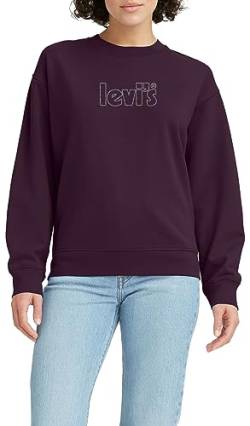 Levi's Damen Graphic Standard Crewneck Pullover Sweatshirt, Poster Logo Star Forest Plum, L von Levi's