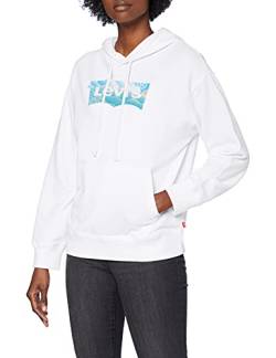 Levi's Damen Graphic Standard Hooded Sweatshirt Hoodie, Batwing Fill Clouds White +, S von Levi's