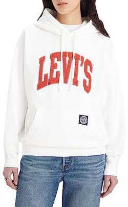 Levi's Damen Graphic Standard Hooded Sweatshirt Hoodie, Collegiate Levis Bright White, L von Levi's