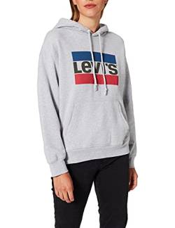 Levi's Damen Graphic Standard Hooded Sweatshirt Hoodie, Logo Starstruck Heather Grey, M von Levi's