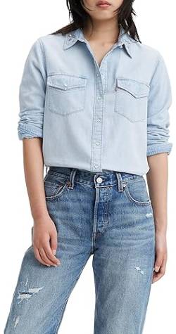 Levi's Damen Iconic Western Hemd,Bling Blue X,S von Levi's