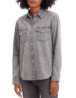 Levi's Damen Iconic Western Hemd,Gray Stonewash,XXS von Levi's