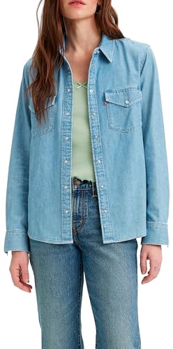 Levi's Damen Iconic Western Hemd,Old 517 Blue,S von Levi's