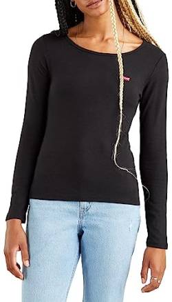 Levi's Damen Long-Sleeve 2-Pack Tee T-Shirt,Mineral Black/Mineral Black,L von Levi's