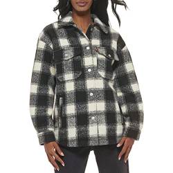 Levi's Damen Modische (Standard & Übergrößen) Hemdjacke, Schwarz-cremefarbenes Plaid, XX-Large von Levi's