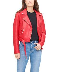 Levi's Damen Motorradjacke Gürtel (Standard-und Übergrößen) Jacke aus Kunstleder, rot, 46 von Levi's