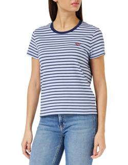 Levi's Damen Perfect Tee Tea Stripe Brunnera Blue M von Levi's