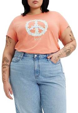 Levi's Damen Plus Size Graphic Authentic Tee T-Shirt, Painted Peace Terra Cotta, 4XL von Levi's