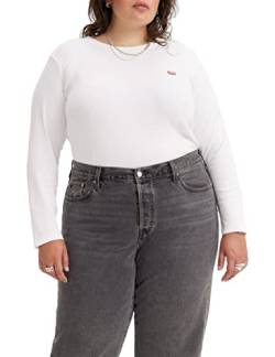 Levi's Damen Plus Size Long-Sleeve Baby Tee T-Shirt,White +,3XL von Levi's