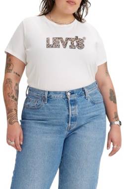 Levi's Damen Plus Size Perfect Tee Graphic TEES, Logo Animal Bright White, 1XL von Levi's