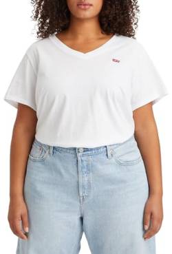 Levi's Damen Plus Size V-Neck Tee T-Shirt, Bright White, 1XL von Levi's