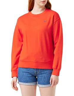 Levi's Damen Standard Crew Sweatshirt,Enamel Orange,S von Levi's