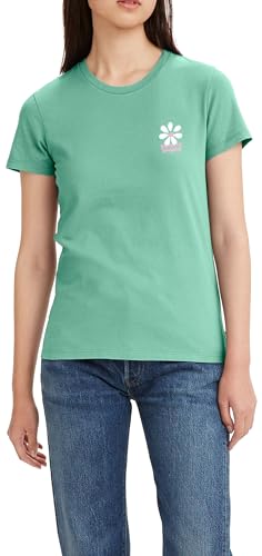 Levi's Damen The Perfect Tee Graphic TEES, Batwing Schoolyard Daisy Bery, L von Levi's