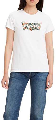 Levi's Damen The Perfect Tee T-Shirt, Kinsley Floral Logo Gardenia, XXS von Levi's