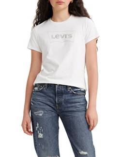 Levi's Damen The Perfect Tee T-Shirt,Batwing Shine Bright White,XS von Levi's